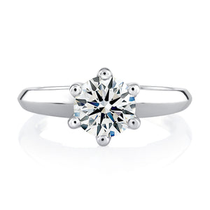 Classic Six Prong Solitaire Engagement Ring