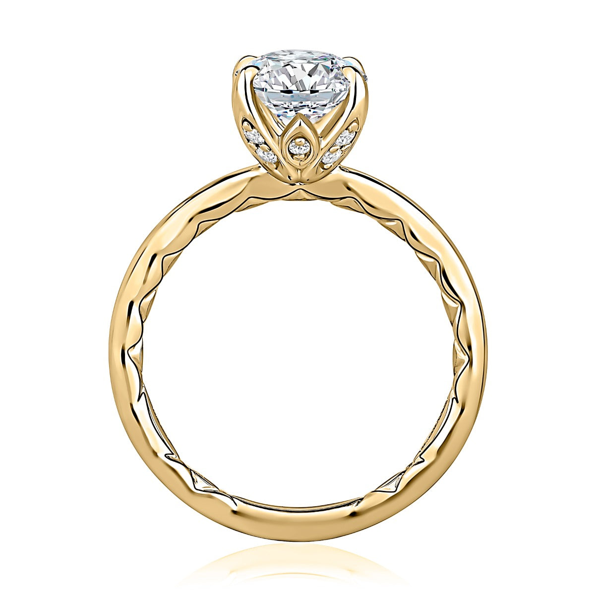 0.10ctw Oval Solitaire Diamond Engagement Ring