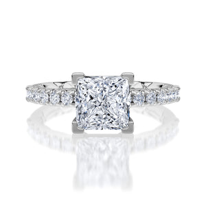 V-Tip Prong Princess Cut Diamond Engagement Ring