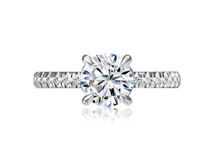 Hidden Halo Round Diamond Engagement Ring