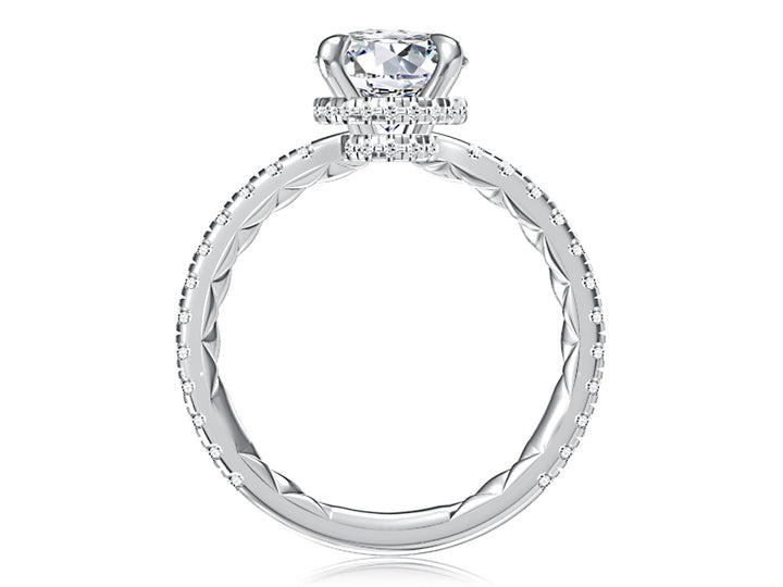 Hidden Halo Round Diamond Engagement Ring