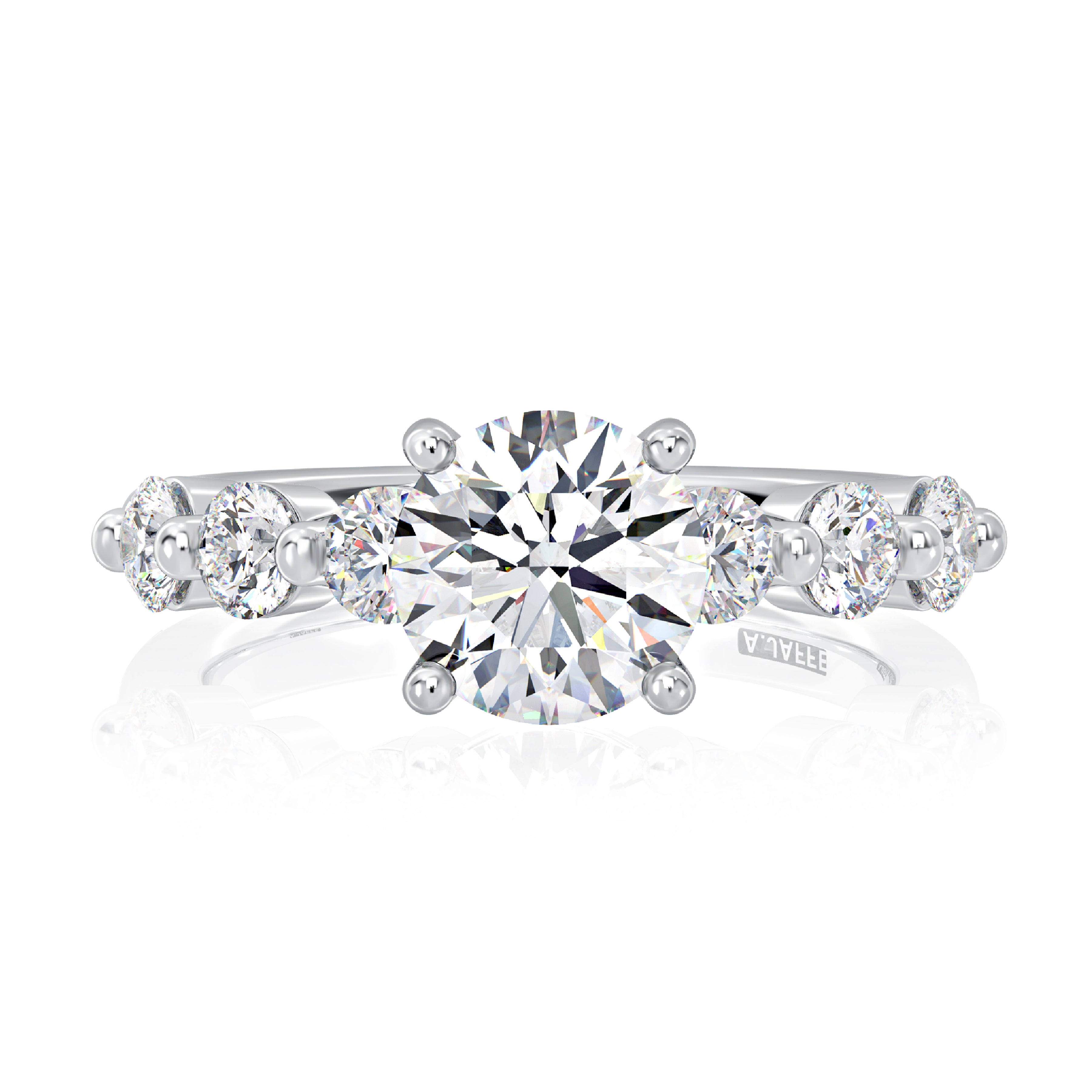 Seven Stone Round Diamond Engagement Ring