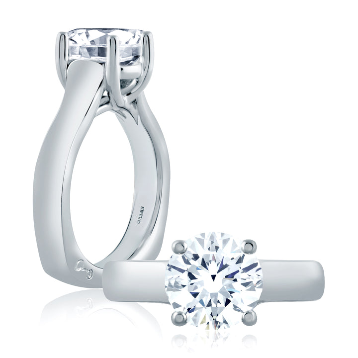 Classic Trellis Solitaire Engagement Ring