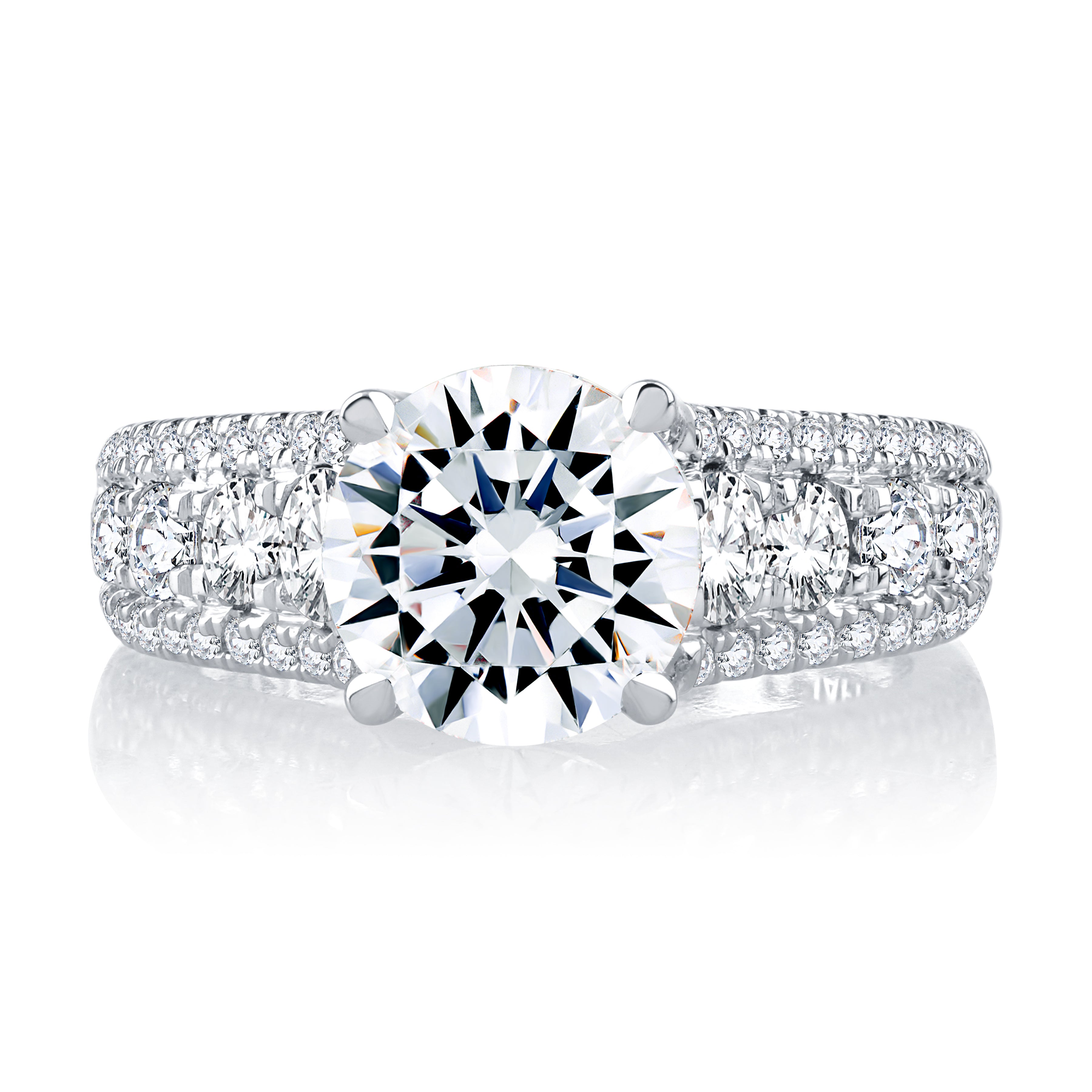 Modern Three Row Diamond Pav Engagement Ring Gunderson s Jewelers modern-three-row-diamond-pav-engagement-ring-gunderson-s-jewelers