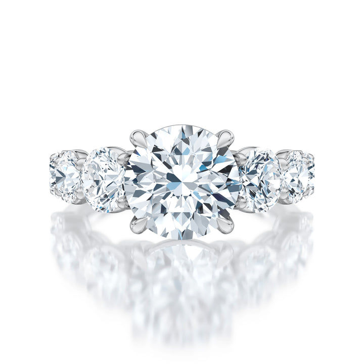 Modern Diamond Round Cut Diamond Engagement Ring