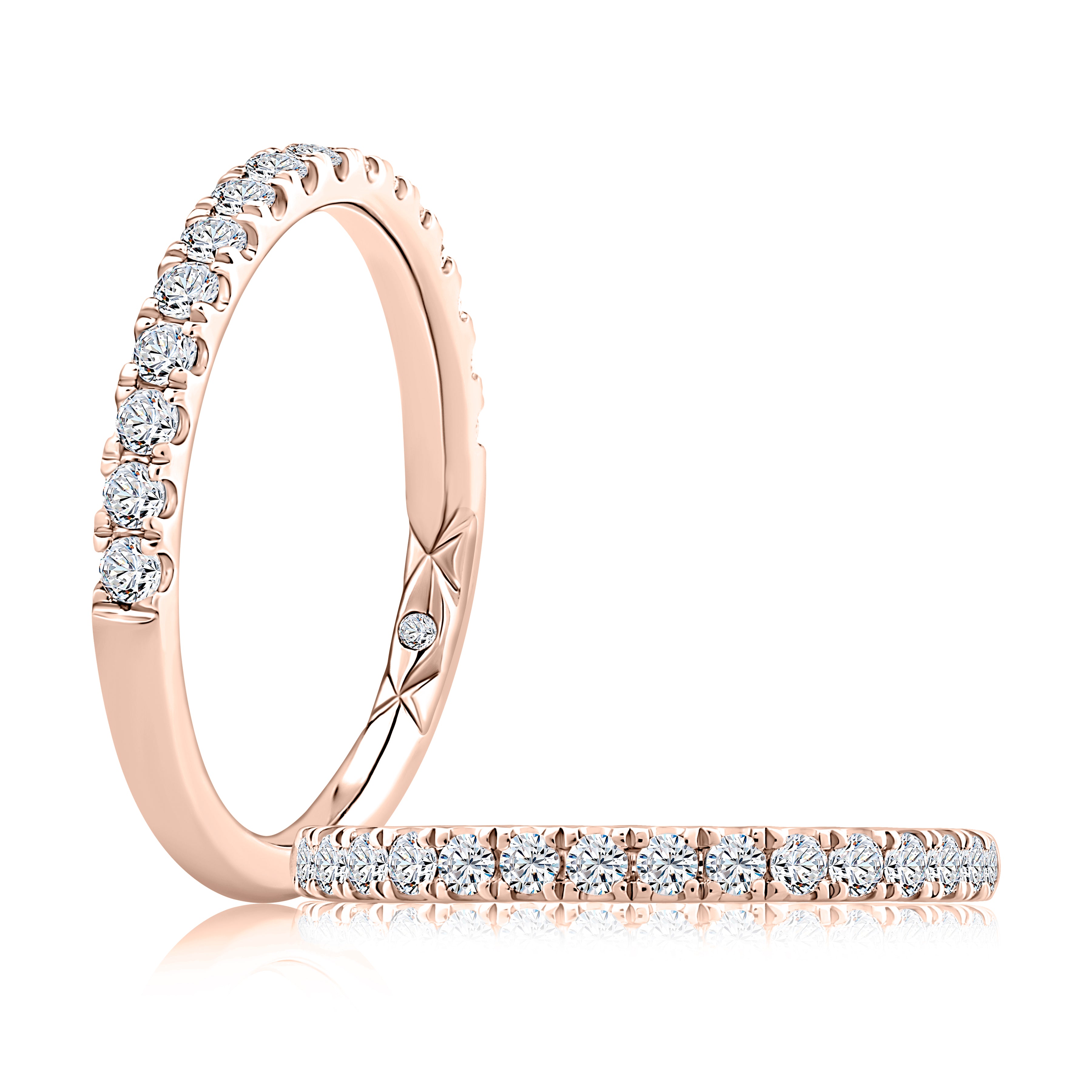 0.35ctw Halfway Pave Diamond Band