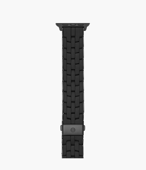 Black Silicone-Wrapped Bracelet Band for Apple Watch®