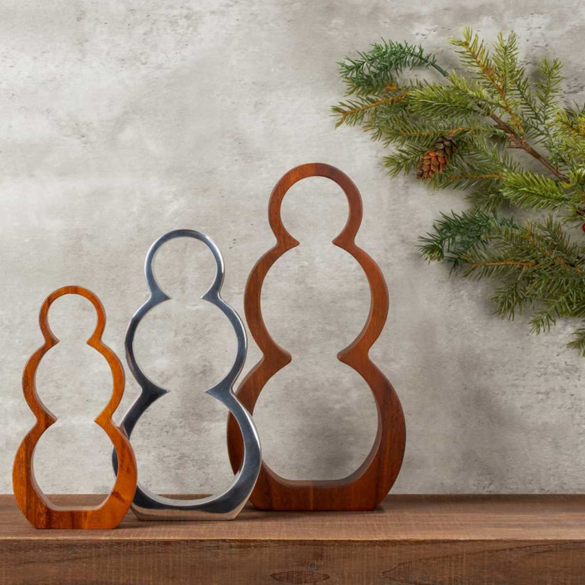 Snowmen Silhouettes, Set of 3