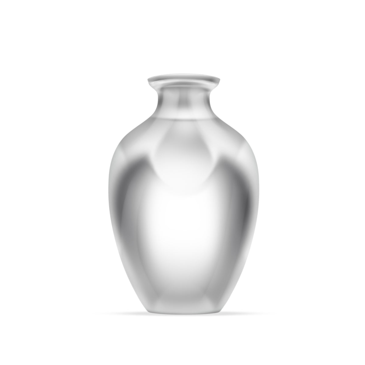 Front view of Posey Vase (large) showing smooth rounded silhouette and narrow flared neck on white background