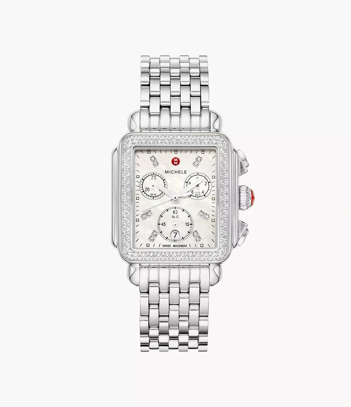 Deco Stainless Steel Diamond Watch