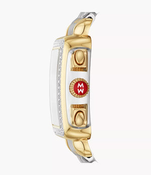 Deco High Shine Two-Tone 18k Gold Diamond Watch
