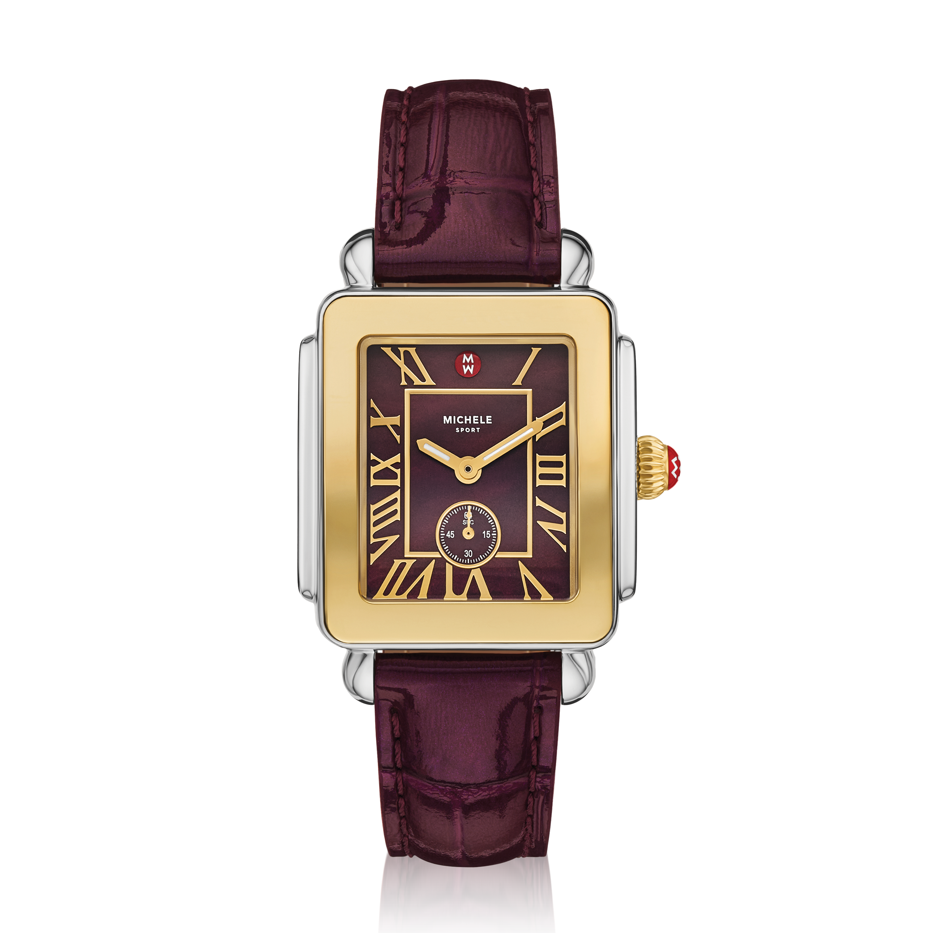 Deco Sport Mid Two-Tone 18k Lush Dark Cherry Watch