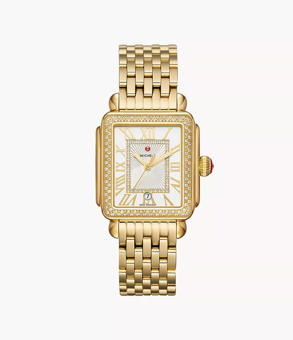 Deco Madison Mid 18K Gold Diamond Watch
