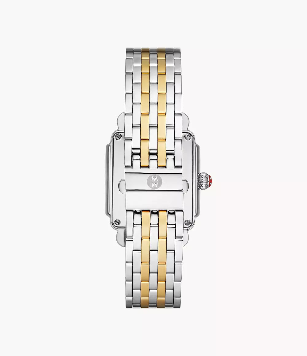 Deco Mid Two-Tone 18K Gold-Plated Diamond Dial Watch