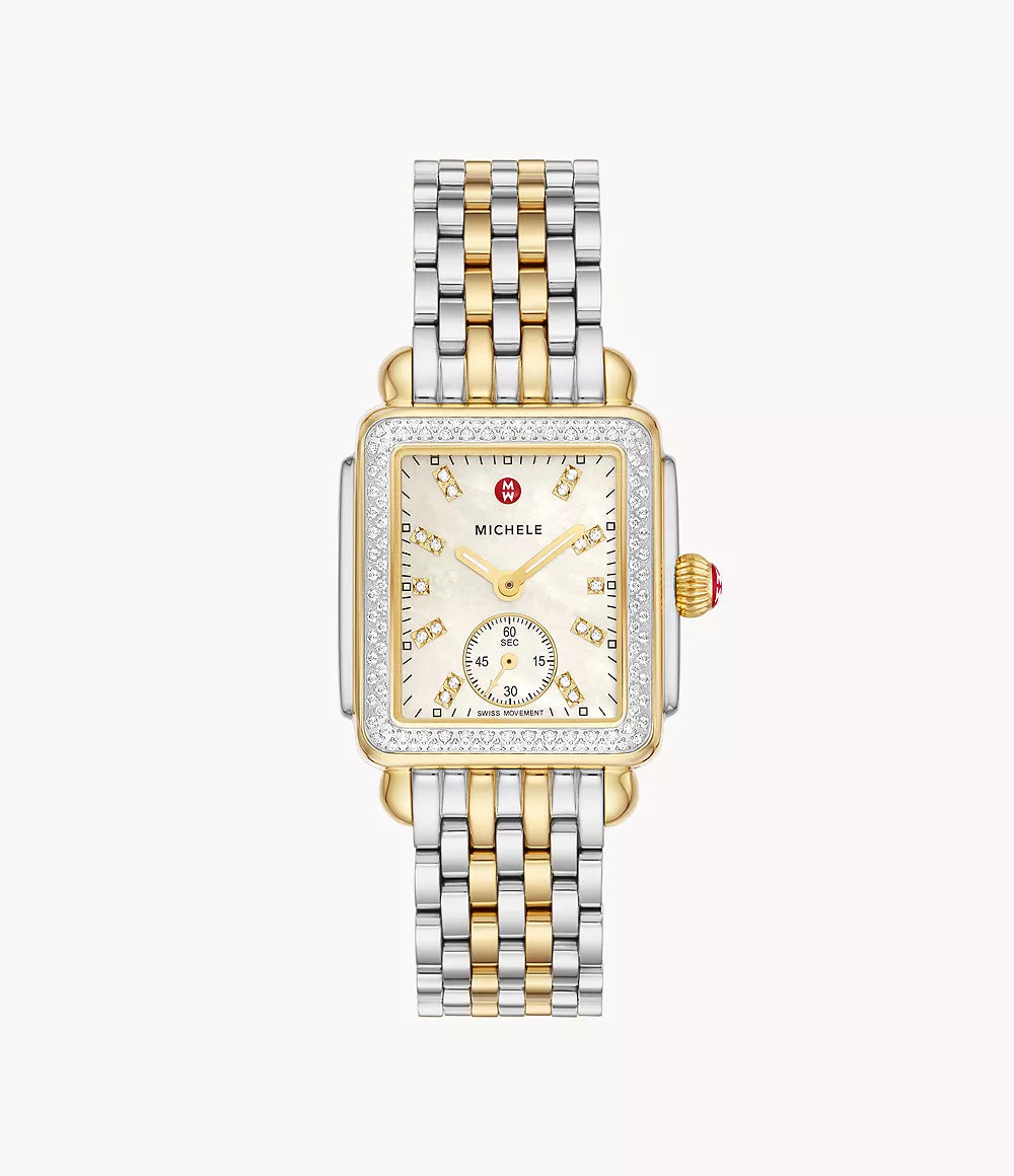 Deco Madison Mid Two-Tone 18K Gold Diamond Dial Watch