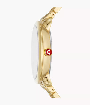 Serein Mid 18k Gold-Plated Diamond Dial Watch