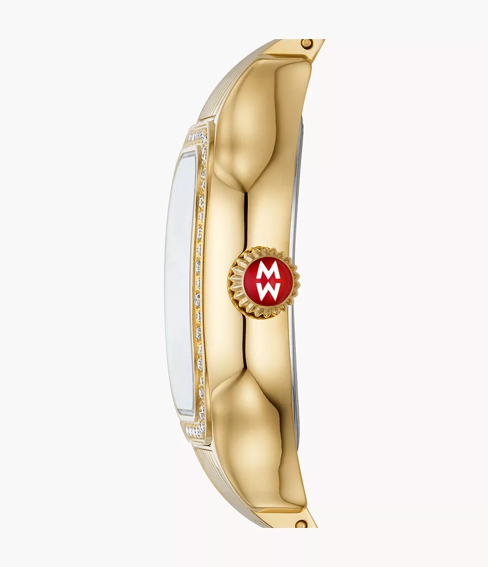 Meggie Gold Diamond Stainless Steel Watch