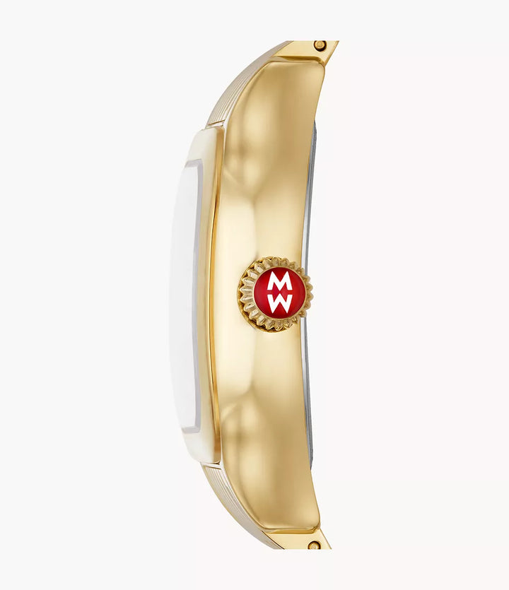 Meggie 18K Gold-Plated Diamond Dial Watch