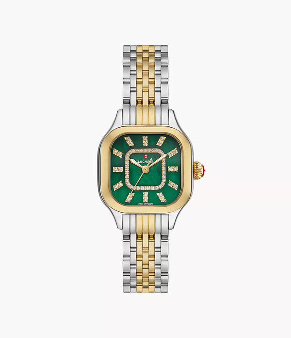Meggie 18K Two-Tone Gold-Plated Diamond Dial Watch