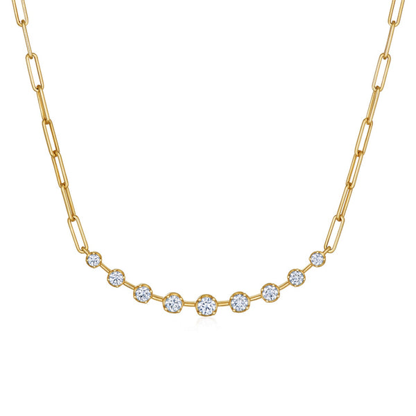 1.33ctw Diamond Paperclip Necklace