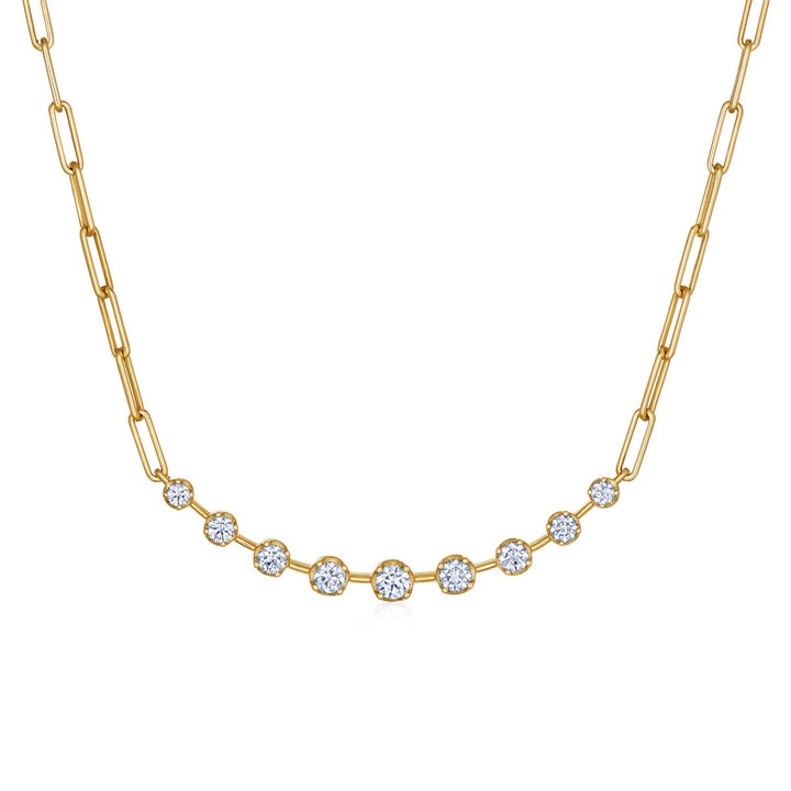 1.33ctw Diamond Paperclip Necklace