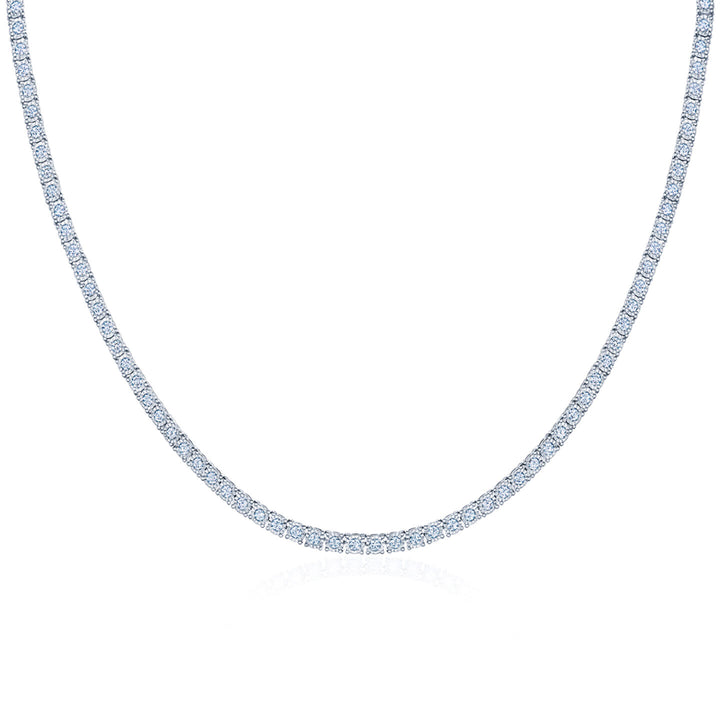 Line Necklace with Diamonds