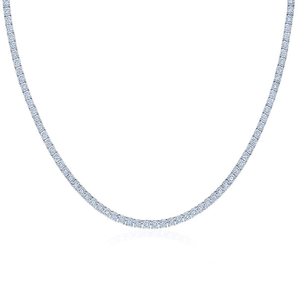 Line Necklace with Diamonds