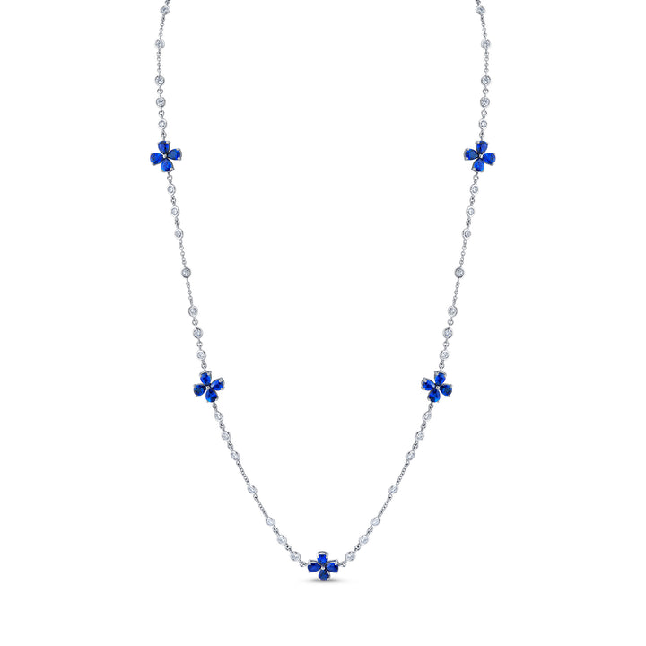 10.37ctw Sapphire & Diamond Necklace