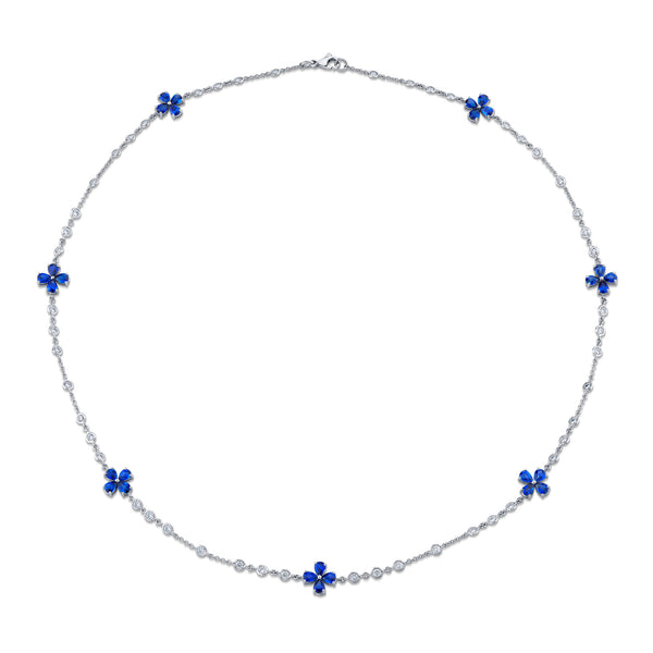 10.37ctw Sapphire & Diamond Necklace