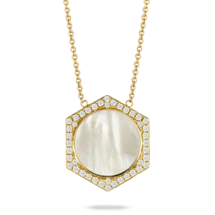 Diamond Pendant with White Mother of Pearl