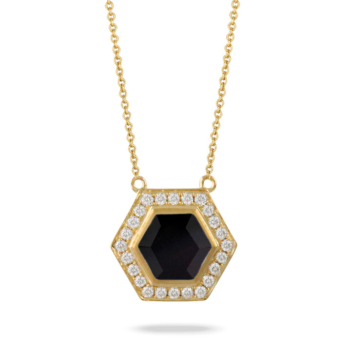 Black Onyx, 0.26ctw Diamond Necklace - Gunderson's Jewelers
