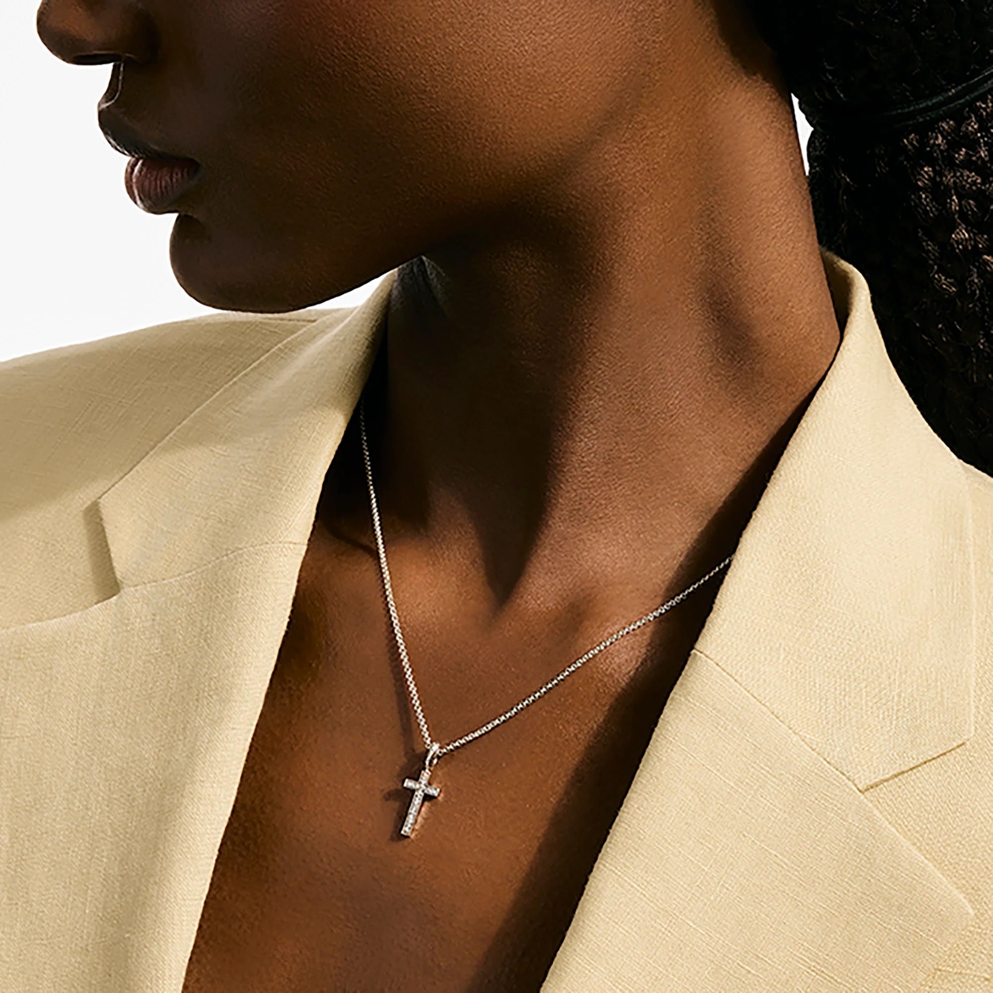 008ctw Diamond Cross Pendant Necklace