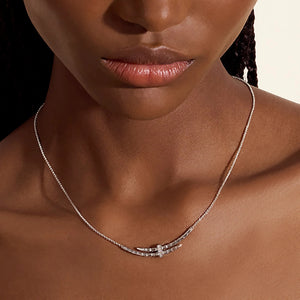 0.08ctw Diamond Spear Station Necklace