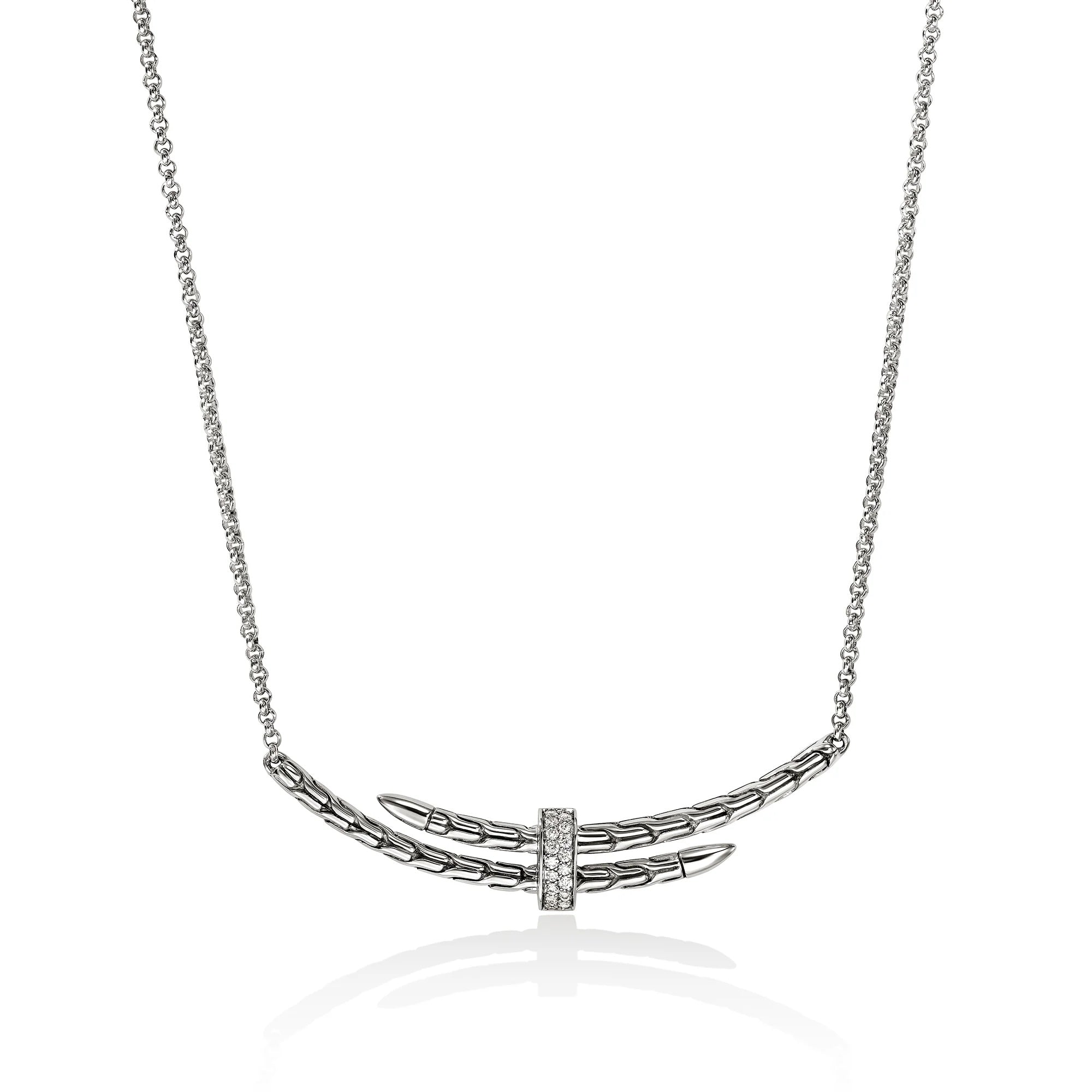 0.08ctw Diamond Spear Station Necklace
