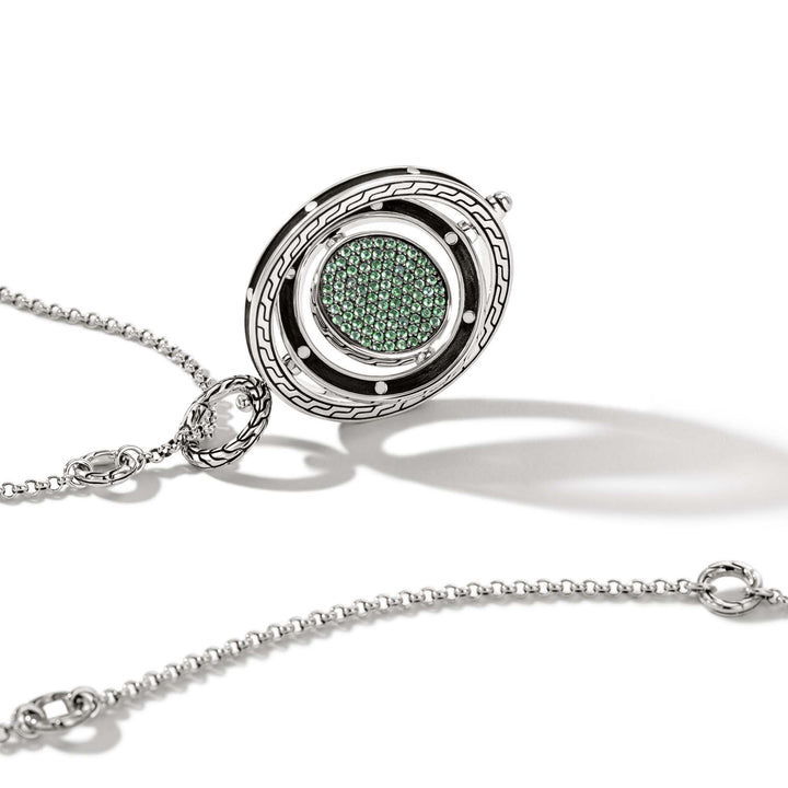 Moon Door Pendant Necklace - Emerald