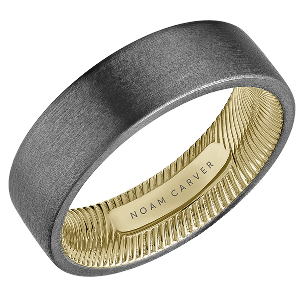 14K Yellow Gold and Tantalum Wedding Band