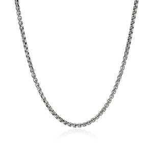 silver chain on a white background