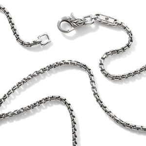 22" Sterling Silver Box Chain Necklace 2MM