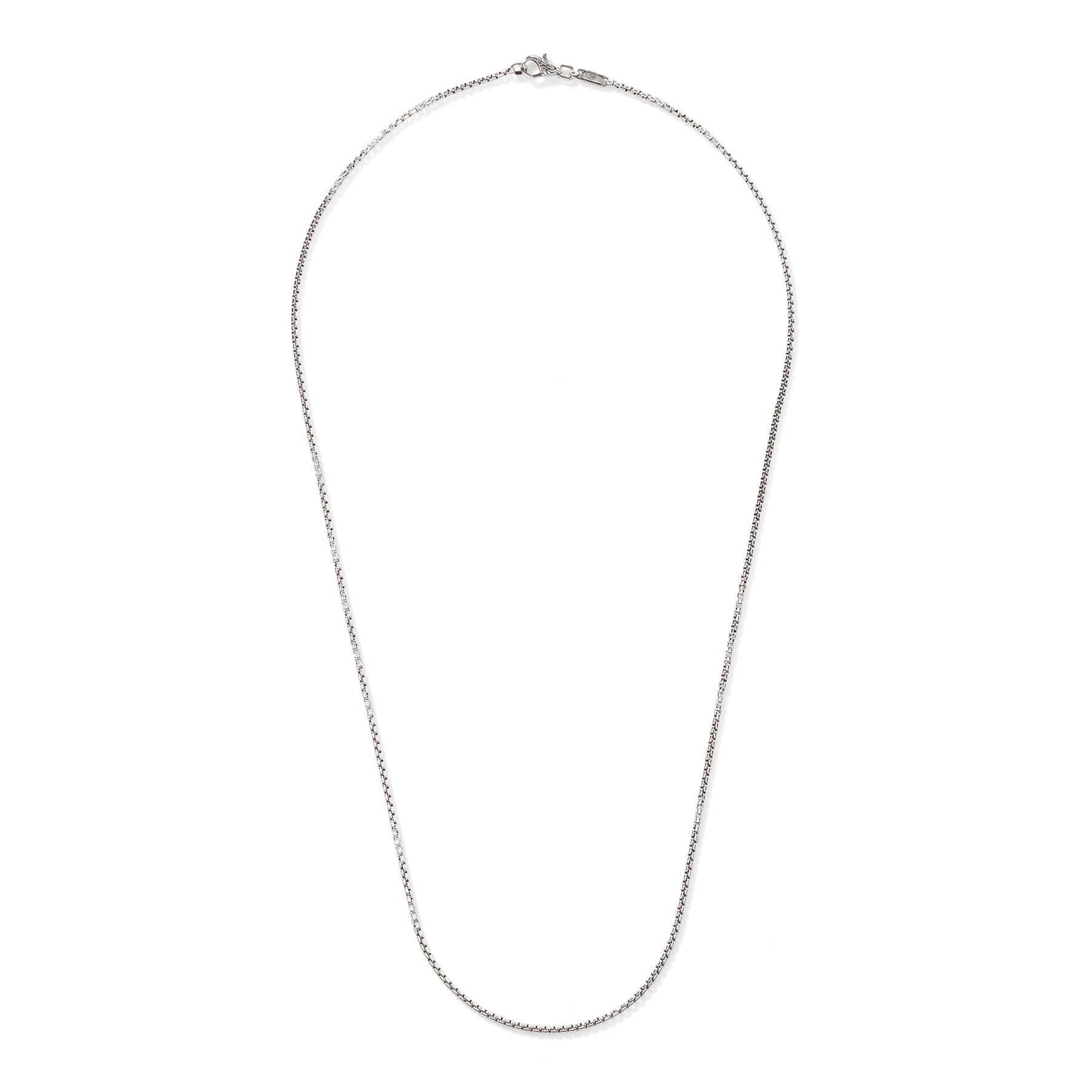 22" Sterling Silver Box Chain Necklace 2MM