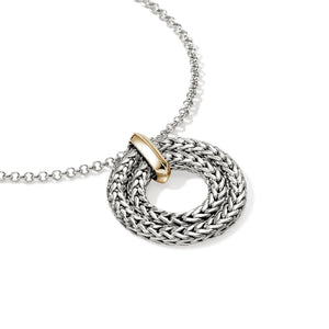 Icon Link Circle Pendant Necklace