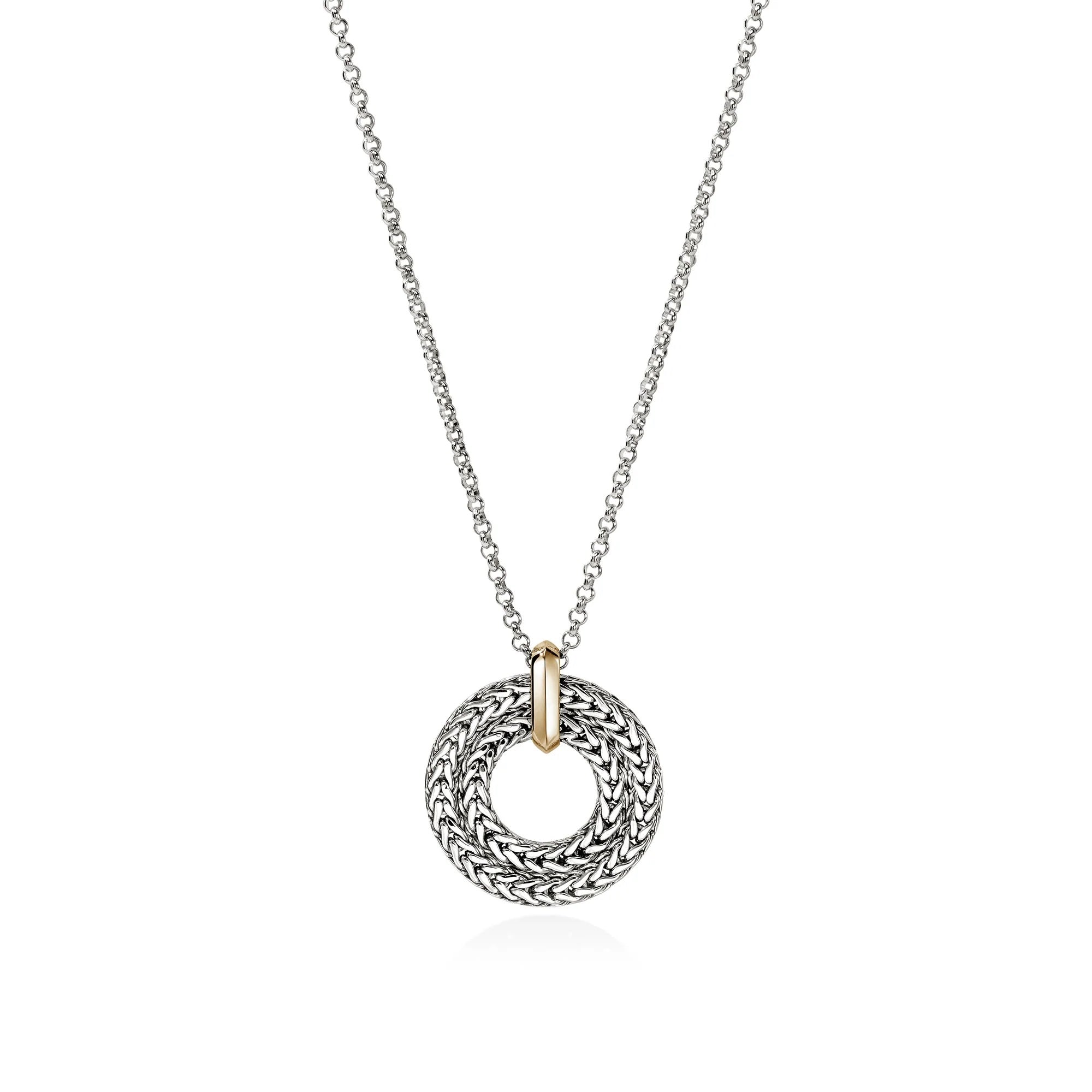 Icon Link Circle Pendant Necklace