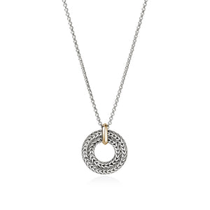 Icon Link Circle Pendant Necklace