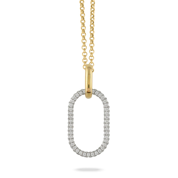 18K Yellow Gold Diamond Pendant