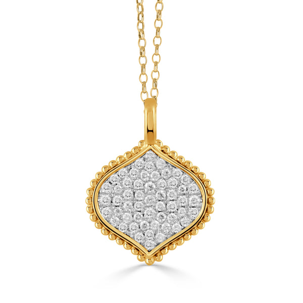 18K Yellow Gold Diamond Pendant
