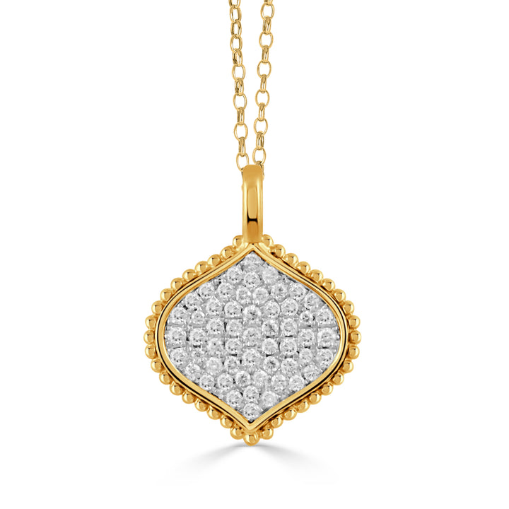 18K Yellow Gold Diamond Pendant