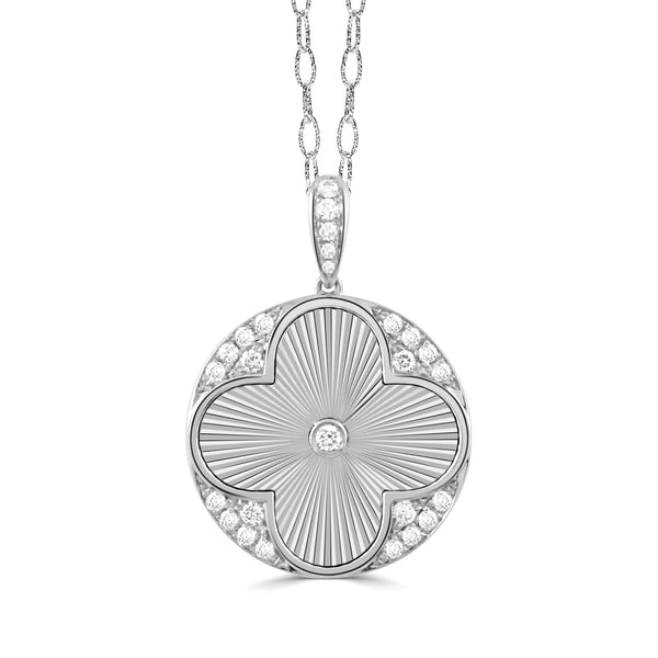 18K White Gold 0.33ctw Diamond Pendant