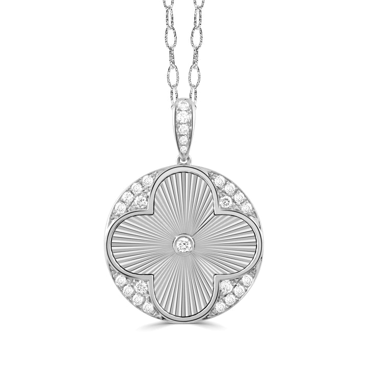 18K White Gold 0.33ctw Diamond Pendant