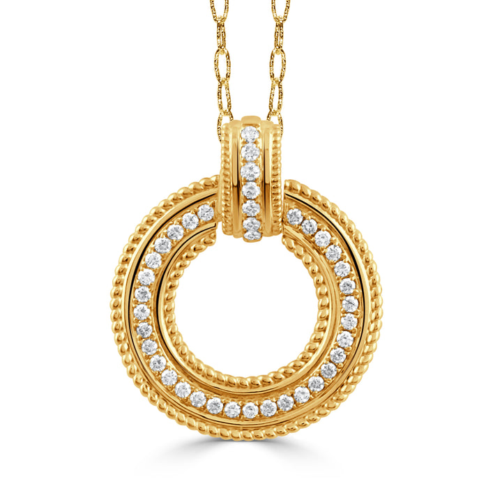18K Yellow Gold .57ctw Diamond Pendant