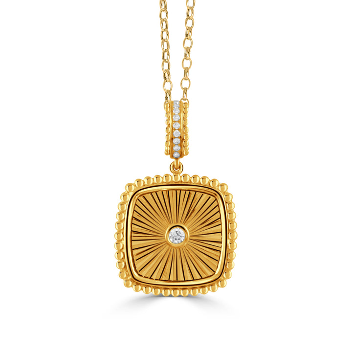 18K Yellow Gold .08ctw Diamond Pendant
