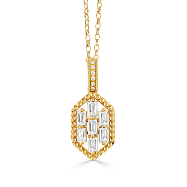 18K Yellow Gold Diamond Pendant
